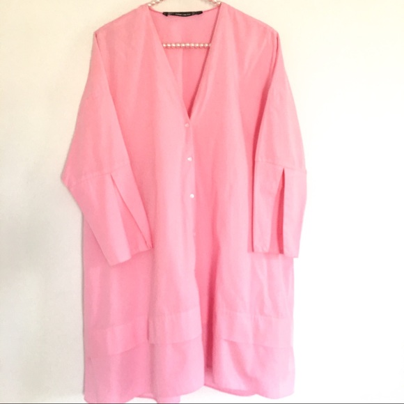 Zara Tops - {Zara} Pink Tunic, 3/4 length sleeves